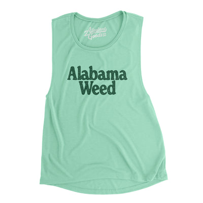 Alabama Weed Women's Flowey Scoopneck Muscle Tank-Mint-Allegiant Goods Co. Vintage Sports Apparel