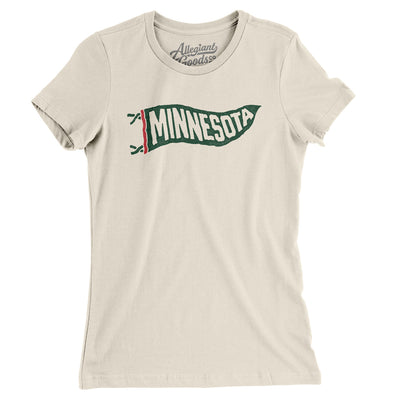 Minnesota Pennant Women's T-Shirt-Natural-Allegiant Goods Co. Vintage Sports Apparel