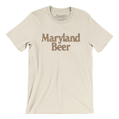 Maryland Beer Men/Unisex T-Shirt-Natural-Allegiant Goods Co. Vintage Sports Apparel