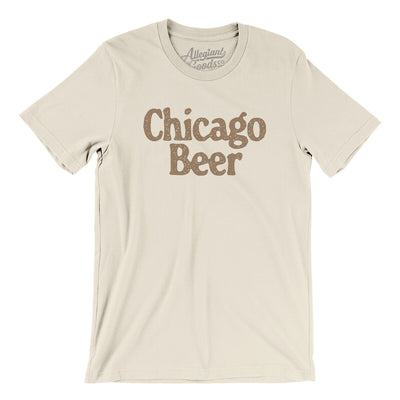 Chicago Beer Men/Unisex T-Shirt-Natural-Allegiant Goods Co. Vintage Sports Apparel