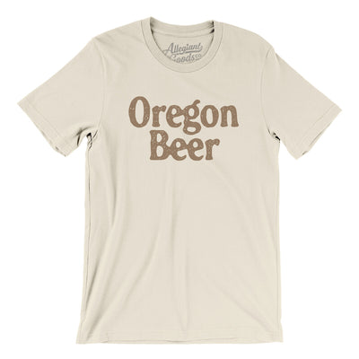 Oregon Beer Men/Unisex T-Shirt-Natural-Allegiant Goods Co. Vintage Sports Apparel