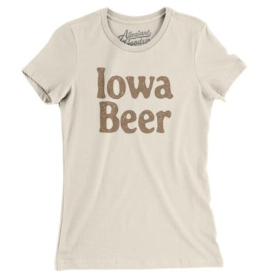 Iowa Beer Women's T-Shirt-Natural-Allegiant Goods Co. Vintage Sports Apparel