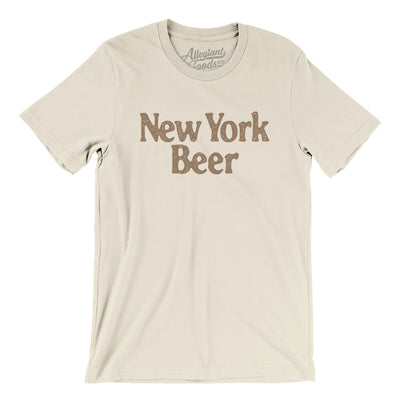 New York Beer Men/Unisex T-Shirt-Natural-Allegiant Goods Co. Vintage Sports Apparel