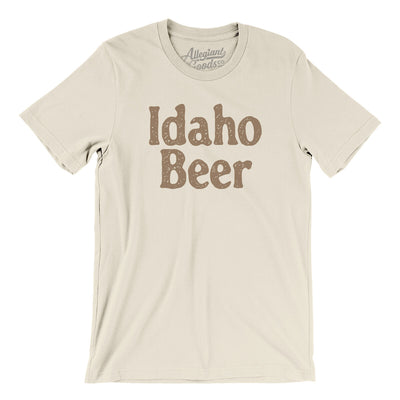 Idaho Beer Men/Unisex T-Shirt-Natural-Allegiant Goods Co. Vintage Sports Apparel