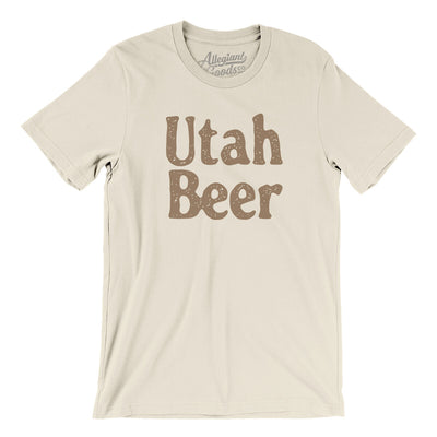 Utah Beer Men/Unisex T-Shirt-Natural-Allegiant Goods Co. Vintage Sports Apparel