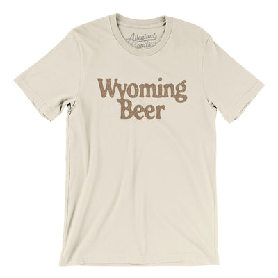 Wyoming Beer Men/Unisex T-Shirt-Natural-Allegiant Goods Co. Vintage Sports Apparel