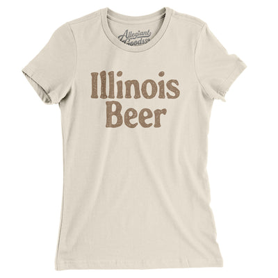 Illinois Beer Women's T-Shirt-Natural-Allegiant Goods Co. Vintage Sports Apparel