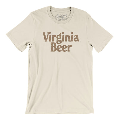 Virginia Beer Men/Unisex T-Shirt-Natural-Allegiant Goods Co. Vintage Sports Apparel