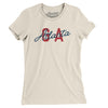 Atlanta Ga Overprinted Women's T-Shirt-Natural-Allegiant Goods Co. Vintage Sports Apparel