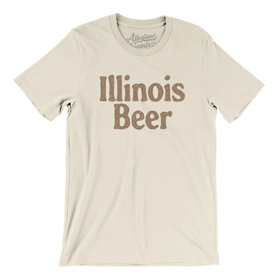 Illinois Beer Men/Unisex T-Shirt-Natural-Allegiant Goods Co. Vintage Sports Apparel