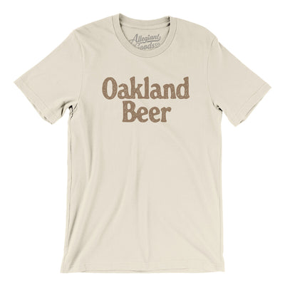 Oakland Beer Men/Unisex T-Shirt-Natural-Allegiant Goods Co. Vintage Sports Apparel