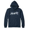 Memphis Retro Hoodie-Navy Blue-Allegiant Goods Co. Vintage Sports Apparel