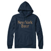 New York Beer Hoodie-Navy Blue-Allegiant Goods Co. Vintage Sports Apparel