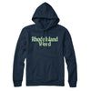 Rhode Island Weed Hoodie-Navy Blue-Allegiant Goods Co. Vintage Sports Apparel