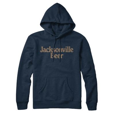 Jacksonville Beer Hoodie-Navy Blue-Allegiant Goods Co. Vintage Sports Apparel