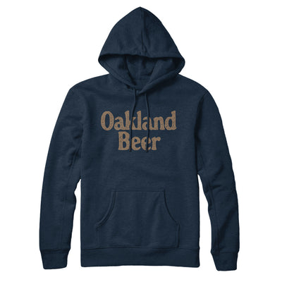 Oakland Beer Hoodie-Navy Blue-Allegiant Goods Co. Vintage Sports Apparel