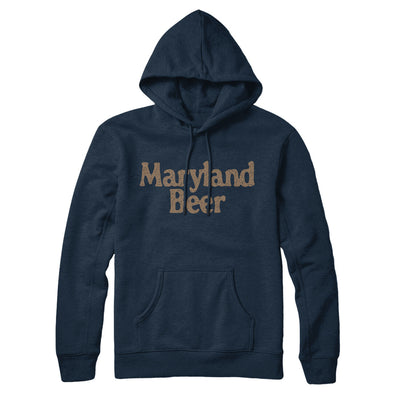 Maryland Beer Hoodie-Navy Blue-Allegiant Goods Co. Vintage Sports Apparel