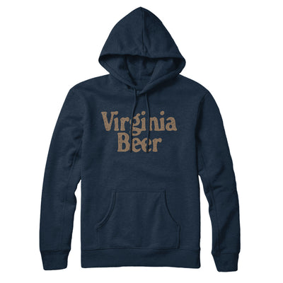 Virginia Beer Hoodie-Navy Blue-Allegiant Goods Co. Vintage Sports Apparel