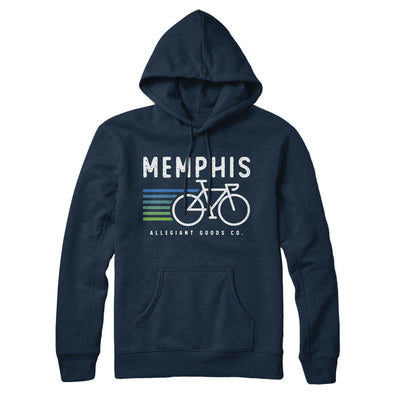 Memphis Cycling Hoodie-Navy Blue-Allegiant Goods Co. Vintage Sports Apparel