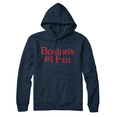 Boston's Number 1 Fan Hoodie-Navy Blue-Allegiant Goods Co. Vintage Sports Apparel