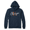 Chicago Illinois Overprinted Hoodie-Navy Blue-Allegiant Goods Co. Vintage Sports Apparel