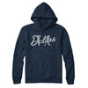 Dallas Tx Overprinted Hoodie-Navy Blue-Allegiant Goods Co. Vintage Sports Apparel