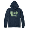 Illinois Weed Hoodie-Navy Blue-Allegiant Goods Co. Vintage Sports Apparel