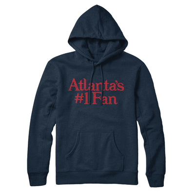 Atlanta's Number 1 Fan Hoodie-Navy Blue-Allegiant Goods Co. Vintage Sports Apparel