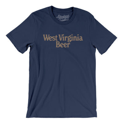 West Virginia Beer Men/Unisex T-Shirt-Navy-Allegiant Goods Co. Vintage Sports Apparel