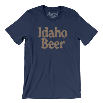 Idaho Beer Men/Unisex T-Shirt-Navy-Allegiant Goods Co. Vintage Sports Apparel