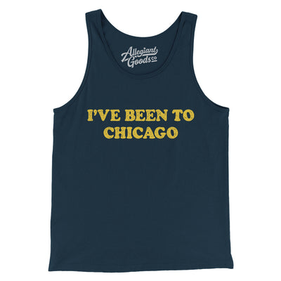 I've Been To Chicago Men/Unisex Tank Top-Navy-Allegiant Goods Co. Vintage Sports Apparel