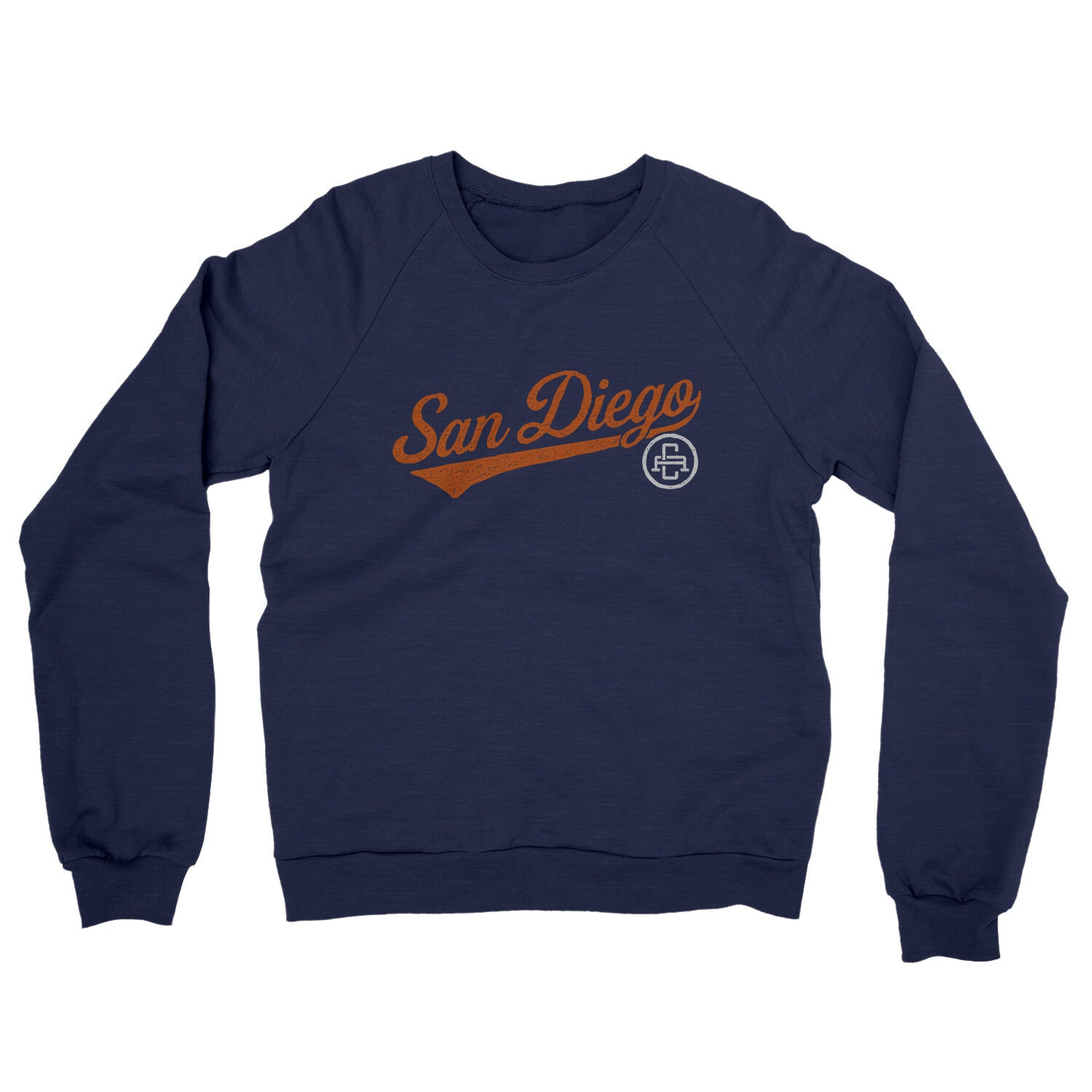 San Diego Vintage Script Midweight French Terry Crewneck Sweatshirt