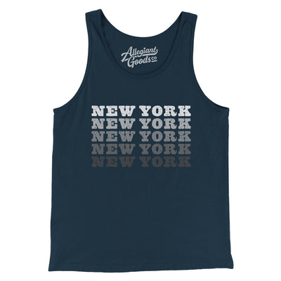 New York Repeat Men/Unisex Tank Top-Navy-Allegiant Goods Co. Vintage Sports Apparel