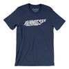 Tennessee State Shape Text Men/Unisex T-Shirt-Navy-Allegiant Goods Co. Vintage Sports Apparel