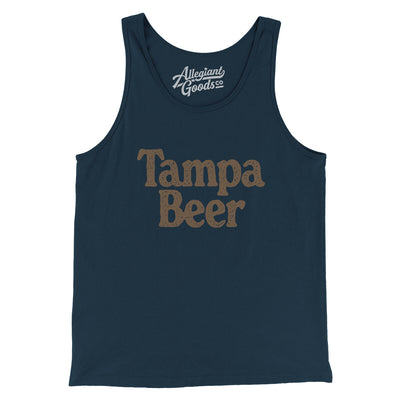 Tampa Beer Men/Unisex Tank Top-Navy-Allegiant Goods Co. Vintage Sports Apparel