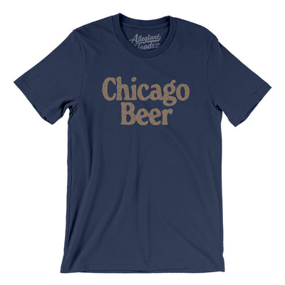 Chicago Beer Men/Unisex T-Shirt-Navy-Allegiant Goods Co. Vintage Sports Apparel