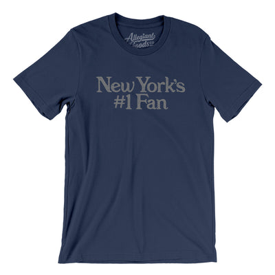 New York's Number 1 Fan Men/Unisex T-Shirt-Navy-Allegiant Goods Co. Vintage Sports Apparel