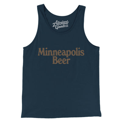 Minneapolis Beer Men/Unisex Tank Top-Navy-Allegiant Goods Co. Vintage Sports Apparel