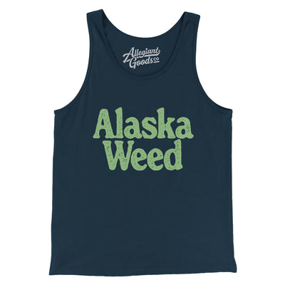 Alaska Weed Men/Unisex Tank Top-Navy-Allegiant Goods Co. Vintage Sports Apparel