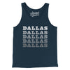 Dallas Repeat Men/Unisex Tank Top-Navy-Allegiant Goods Co. Vintage Sports Apparel