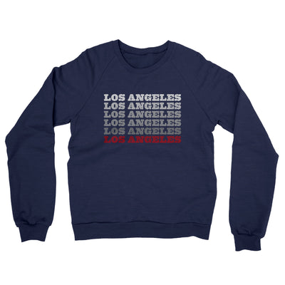 Los Angeles Repeat Midweight French Terry Crewneck Sweatshirt-Navy-Allegiant Goods Co. Vintage Sports Apparel