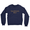 San Antonio Beer Midweight French Terry Crewneck Sweatshirt-Navy-Allegiant Goods Co. Vintage Sports Apparel