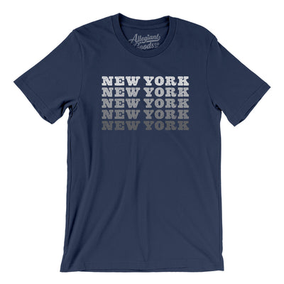 New York Repeat Men/Unisex T-Shirt-Navy-Allegiant Goods Co. Vintage Sports Apparel