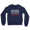 Atlanta Repeat Midweight French Terry Crewneck Sweatshirt-Navy-Allegiant Goods Co. Vintage Sports Apparel