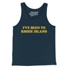 I've Been To Rhode Island Men/Unisex Tank Top-Navy-Allegiant Goods Co. Vintage Sports Apparel