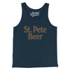 St. Pete Beer Men/Unisex Tank Top-Navy-Allegiant Goods Co. Vintage Sports Apparel