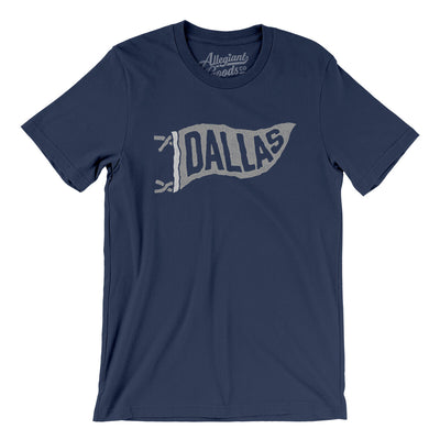 Dallas Pennant Men/Unisex T-Shirt-Navy-Allegiant Goods Co. Vintage Sports Apparel