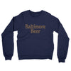 Baltimore Beer Midweight French Terry Crewneck Sweatshirt-Navy-Allegiant Goods Co. Vintage Sports Apparel