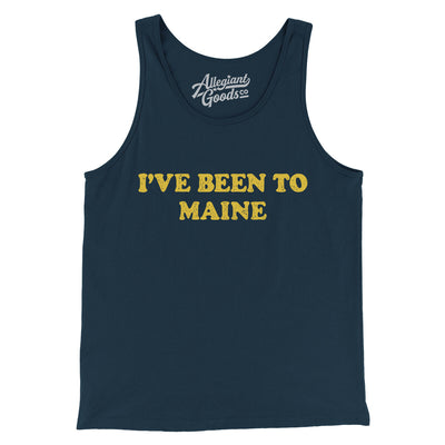 I've Been To Maine Men/Unisex Tank Top-Navy-Allegiant Goods Co. Vintage Sports Apparel