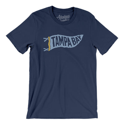 Tampa Bay Pennant Men/Unisex T-Shirt-Navy-Allegiant Goods Co. Vintage Sports Apparel